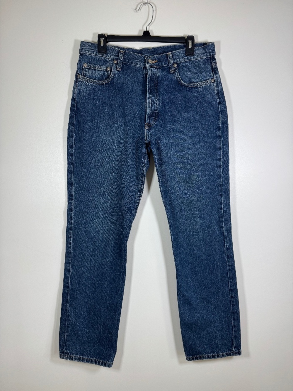 Ralph Lauren Double RL Straight Leg Jeans in Dark Blue Denim